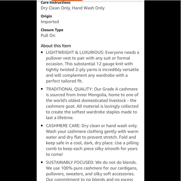 STATE CASHMERE Classic Sleeveless Sweater Vest 100% Pure Cashmere V-Neck L - Picture 8 of 11